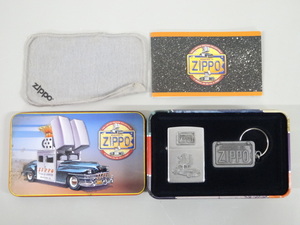 新品 未使用品 1998年製 ZIPPO ジッポ ZIPPO CAR ジッポカー 立体 メタル貼り シルバー 銀 オイル ライター USA キーホルダー付き