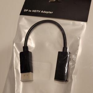 DisplayPort to HDMI 変換アダプタ オスtoメス 変換ケーブル