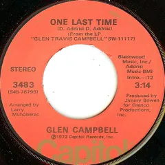 加7" Glen Campbell One Last Time / All My Tomorrows 3483 Capitol Records /00080