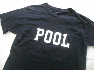 藤原ヒロシ THE POOL AOYAMA Tシャツ ユーズド加工 ネイビー S 　GOODENOUGH グッドイナフ akバートン