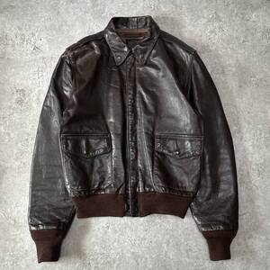 USA製 VANSON バンソン 本革 馬革 ホースハイド A-2 フライトジャケット レザージャケット 革ジャン 38 (M) TALON タロン ヴィンテージ 851