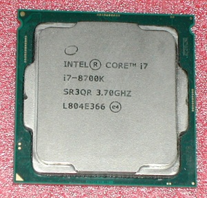 6コア12スレッド　Core i7 8700K　LGA1151