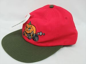 1円★未使用【SUPREME】シュプリーム キャップ 帽子 パンプキン 6 ブランド 赤×グリーン 