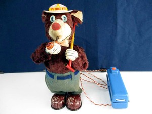 希少　マルサン商会 1960年代製　Smokey The Bear 完動美品　高さ約21cm