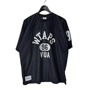 ダブルタップス WTAPS 24SS QB ／ SS POLY． ERA　ナンバリングメッシュジャージTシャツ 241ATDT-CSM36 8047000100363