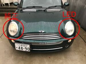 ミニクーパー　クーパーS R50/52/53 LEDヘッドライト　キット　キャンセラー内蔵