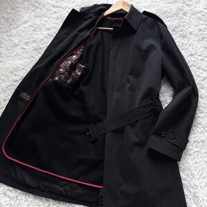 Lサイズ/美品 ●Paul Smith ポールスミス コレクション トレンチコート 2way キルティン グライナー 花柄 ブラック 黒 メンズ ビジネス