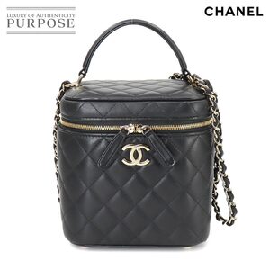 未使用 展示品 シャネル CHANEL バニティ 2way ハンド チェーン ショルダー バッグ レザー ブラック AS2362 ゴールド 金具 90256863