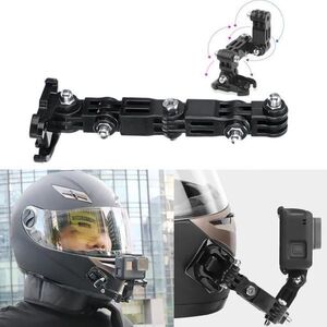 オートバイヘルメット 顎マウント 固定ホルダー GoPro Hero 9 8 7 (2018) 6 5 ブラック GoPro Max DJI Osmo Action Xiaomi Yi E461