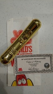 ウインナーシュニッツェル 50th anniversary 18K GOLD WIENER ウィンナーシュニッツェル Wienerschnitzel