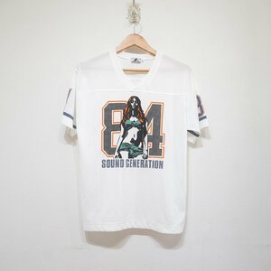 HYSTERIC GLAMOUR (S) 84SOUNDS Tシャツ Vネック 02172CT27 ヒステリックグラマー 白 I5-47