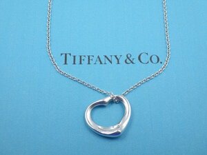 356775【1円スタート】TIFFANY＆Co. ティファニー オープンハート 15mm 925 エルサペレッティ ネックレス 3g チェーン42cm