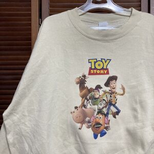 1スタ 再落無し AXHS ベージュ ムービー スウェット トイストーリー TOYSTORY アニメ 映画 90s 00s ビンテージ 古着 卸 仕入