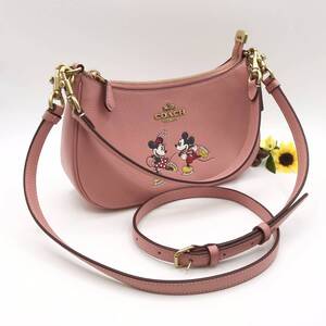 DISNEY X COACH コラボ バッグ ★大人気★ テリ ショルダーバッグ アイススケートモチーフ ミッキーマウス ミニーマウス CM858 B4OFE 新品