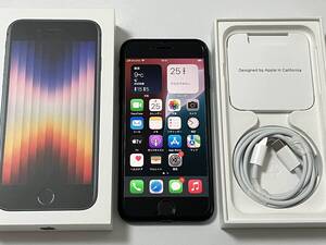 SIMフリー iPhoneSE3 256GB Midnight シムフリー アイフォンSE 3 第三世代 第3世代 ミッドナイト 黒 SIMロックなし A2782 MMYJ3J/A 85%