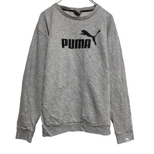 PUMA プリント スウェット トレーナー プーマ XXS グレー プルオーバー 古着卸 アメリカ仕入 a610-5546