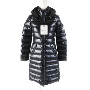 未使用品★MONCLER モンクレール 18-19AW MOKA モカ ロゴワッペン・フード付 ZIP UP ダウンコート ブラック 00 正規品 レディース