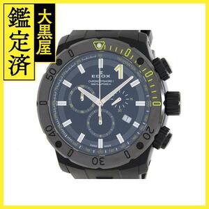 EDOX エドックス 腕時計 クロノオフショア1 クロノグラフ 10221-37-N-NINJ　ステンレスPVD加工/ラバー クォーツ【472】SJ