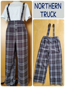 送料無料★NORTHERN TRUCK ノーザントラック サスペンダーワイドパンツ グレー M