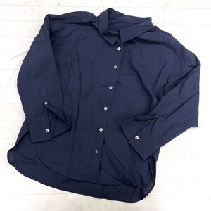 1627◎ ① UNITED ARROWS GREEN LABEL RELAXING グリーン レーベル リラクシング トップス シャツ 長袖 ネイビー レディース