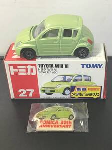 トミカ No.27 トヨタ Will Vi TOMICA 30th記念メタルバッチ入り 2000 復刻 CHINA ミニカー コレクション 昭和レトロ 現状品