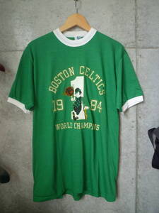 【レア】 80s USA製 ARTEX ボストン・セルティックス Boston Celtics リンガーTシャツ ヴィンテージ vintage アルテックス アーテックス