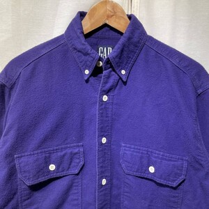 希少! 90s GAP ヘビーフランネル シャツ OLD パープル OUTDOOR CLASSIC ビンテージ