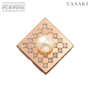 タサキ TASAKI アコヤ真珠 7.9mm ダイヤ 0.33ct ブローチ 兼 ペンダント トップ K18 PG 750 パール 田崎真珠 Brooch Pendant Top 90248298