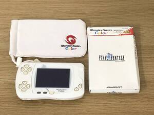 中古 ワンダースワンカラー本体 ファイナルファンタジーモデル 動作確認済/ソフトカバーソフト付/WonderSwanColor WSC001 FINAL FANTASY/B1