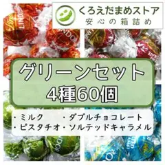 【箱詰・スピード発送】グリーンセット 4種60個 リンツ リンドール チョコ