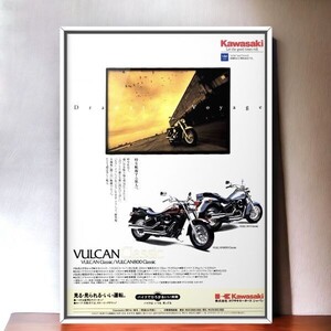 90年代 当時物!!! Kawasaki 広告/ポスター VULCAN800 Classic バルカン800クラッシク VN800-B1 Mk1 VN800A シート 純正 タンク カスタム