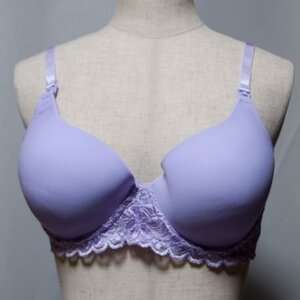 C80 レースモールドカップ マタニティブラジャー ラベンダー 産前授乳