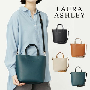 ILAC-01【10.ブラック】PUレザー タテ型トートバッグ [ローラアシュレイ][Laura Ashley]