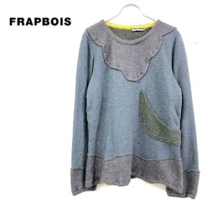 1N2706-J◆frapbois フラボア デザインプルオーバー◆サイズ1 レディース トップス 個性派アイテム 秋冬春 切替デザイン ニット セーター