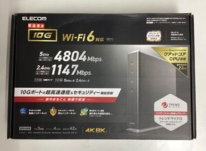 Wi-Fi 6(11ax) 4804+1147Mbps Wi-Fi 10ギガビットルーター WRC-X6000XST-G ／中古／　動作確認済み