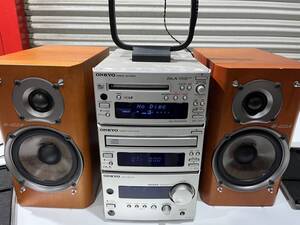 ●　ONKYO システムコンポ MDデッキ MD-101A C-701A R-801A D-022A 通電確認のみ ジャンク　●