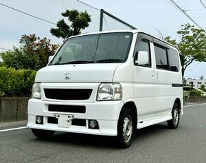 【完全売切】◆平成14年 ホンダ バモス エアロ 4WD! 人気のターボ車! 機関良好! 社外オーディオ/キーレス! タイベル交換済!【愛知県発】