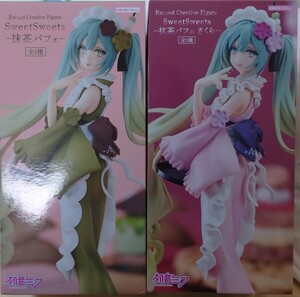 数量2 ゆうパック699円～ 新品・未開封【抹茶パフェ/抹茶パフェ さくら】2種 初音ミク Exc∞d Creative Figure SweetSweets フィギュア