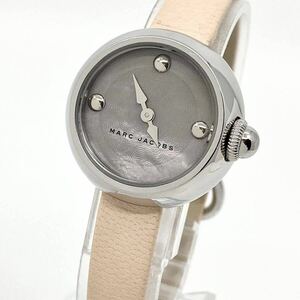 腕時計 レディース レザー MARC JACOBS クォーツ quartz シェル シルバー silver MJ1433 マークジェイコブス Watch Y1755