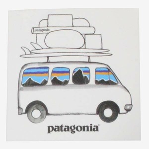 パタゴニア フィッツロイ サーフバン キャンペーン ステッカー Patagonia FITZROY SURF VAN 車 四角 シール 非売品 稀少 コレクター 新品