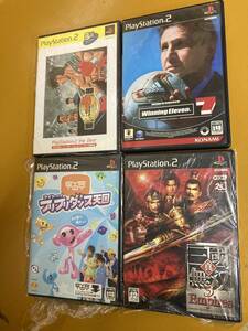 PS2-001 PS2 4本セット はじめの一歩 & アイトーイフリフリダンス天国 ＆ ウイニングイレブン7&真 三国無双3 エンパイアーズ