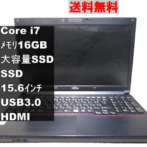 富士通 LIFEBOOK A573/G【SSD搭載】　Core i7 3610QM　16GBメモリ　【Windows8モデル】電源投入可／USB3.0／HDMI [91510]