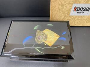 4309* KANSAI オルゴール付ジュエリーボックス 鏡付 日本美 漆 宝石箱 玉葉 lacquer Juery&Music Box 箱付 未使用品