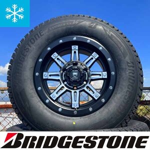 スタッドレス FJクルーザー ハマーH3 エスカレード 17インチ 139.7 タイヤホイールセット BRIDGESTONE BLIZZAK DMV3 265/65R17 シルバー