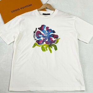 極美品/Lサイズ●LOUIS VUITTON ルイヴィトン 半袖 Tシャツ フラワーペインティング コットン 花柄 フラワー インサイドアウト
