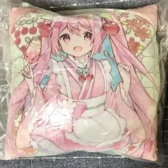 桜ミク和風喫茶大きなスクエアクッション【プライズ品】