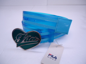 【KCM】be-12★ワケあり未使用品★【FILA GOLF/フィラゴルフ】ハートバックル　スケルトン　レディースベルト　ターコイズ　サイズ F