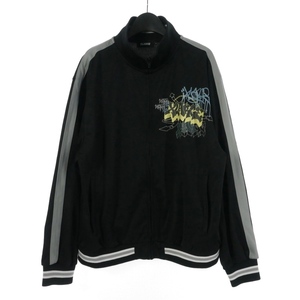 エクストララージ X-LARGE 24SS GRAFFITI TRACK JACKET グラフィティートラックジャケット ジャージ ロゴプリント L ブラック 黒 メンズ