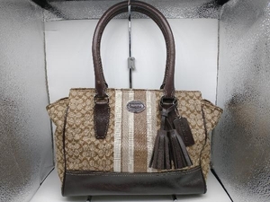 COACH コーチ シグネイチャー 19915 トートバッグ ブラウン 焦茶系 横幅約28cm