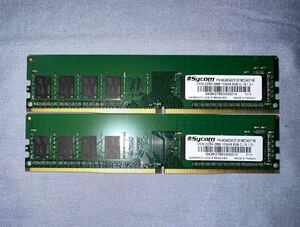 Sycom DIMM,DDR4 2666 1024X8 8GB,CL19,1.2V 2個セット